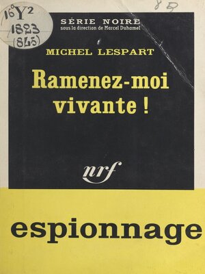 cover image of Ramenez-moi vivante !